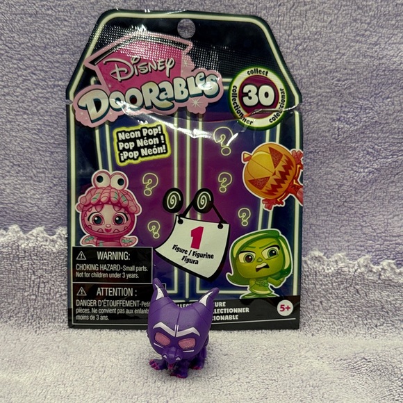 Disney Other - Disney Neon Mali Dragon Purple  Doorables Figure with Pink Accents